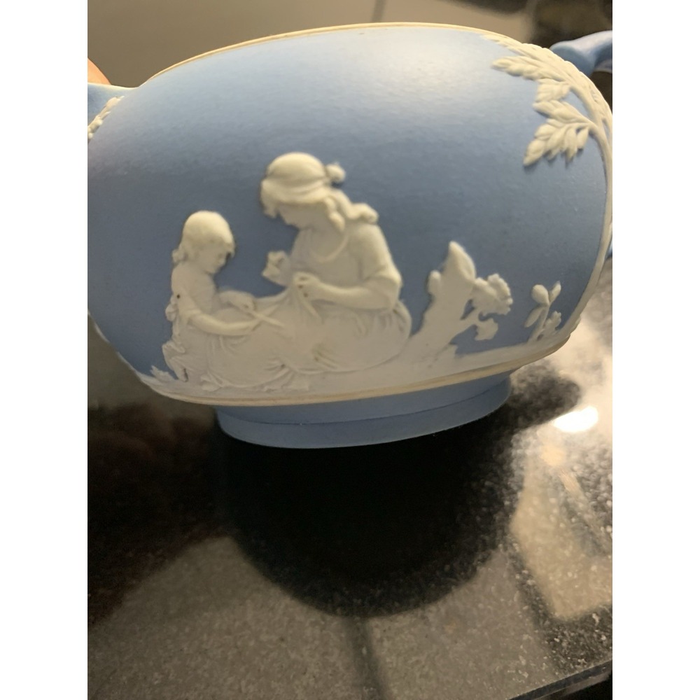 Old Vintage Wedgwood Jasper Milk Creamer 1800's England Rare Daughter Mom
